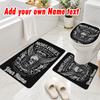 Personalized Harley-Davidson 3Pcs Flannel Toilet Mat Set Custom Text Bathroom Rug Non Slip
