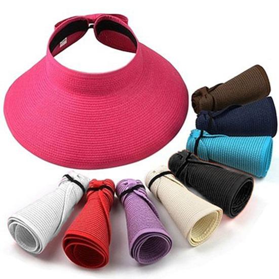 Sun Hat Foldable Wide Brim Breathable Elegant Girls Summer Bucket Sun Hat for Outdoors