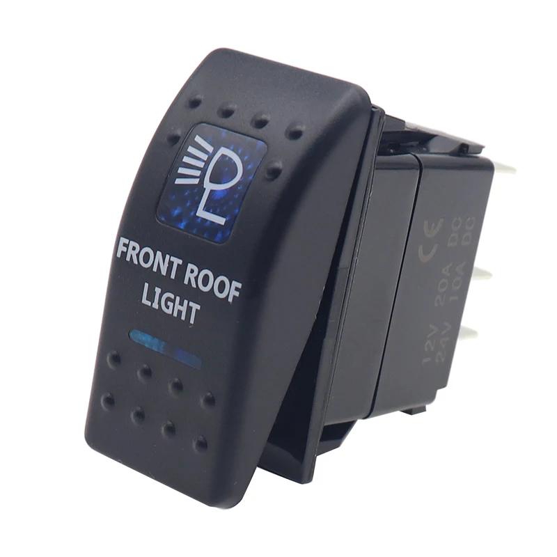 

12 В кнопка мгновенного действия кулисный переключатель синий светодиод авто поезд ATV UTV RZR лодка морской тумблер водонепроницаемый 5 контактов ВКЛ/ВЫКЛ 20 А