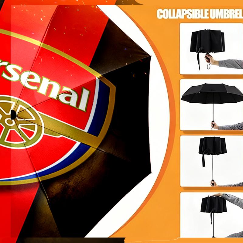 Arsenal F.C Print Umbrella Automatic Opening/ Closing - Portable Foldable Design - Daily use for Travel/Outdoor - Gift for Birthday