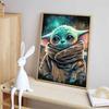 Disney Diamond Painting Baby Yoda Starry Sky Art Painting Rhinestone 5D Mosaic DIY Cross Stitch Gift Home Decoration