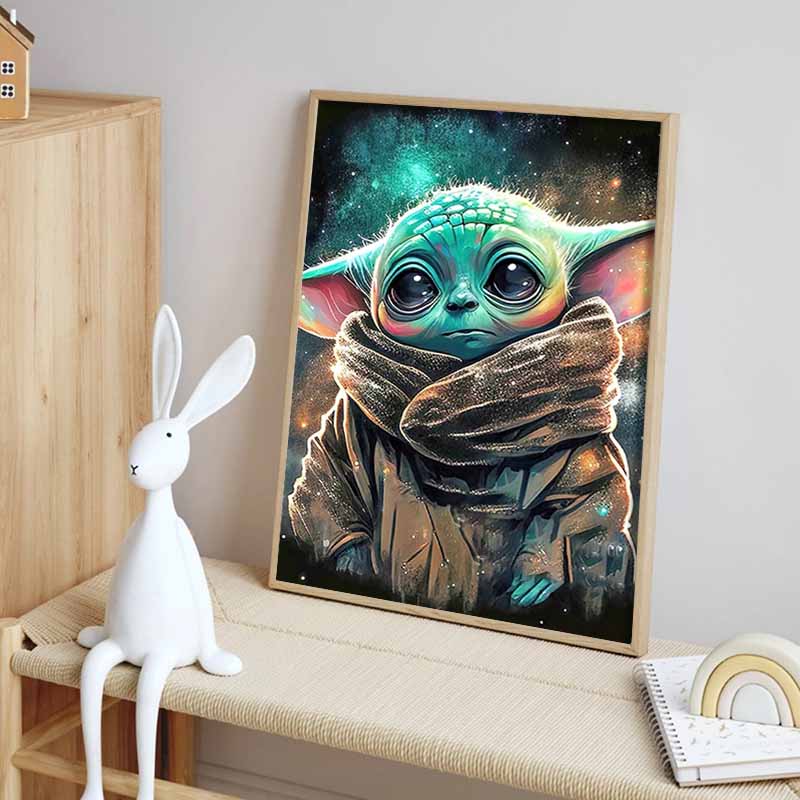 Disney Diamond Painting Baby Yoda Starry Sky Art Painting Rhinestone 5D Mosaic DIY Cross Stitch Gift Home Decoration