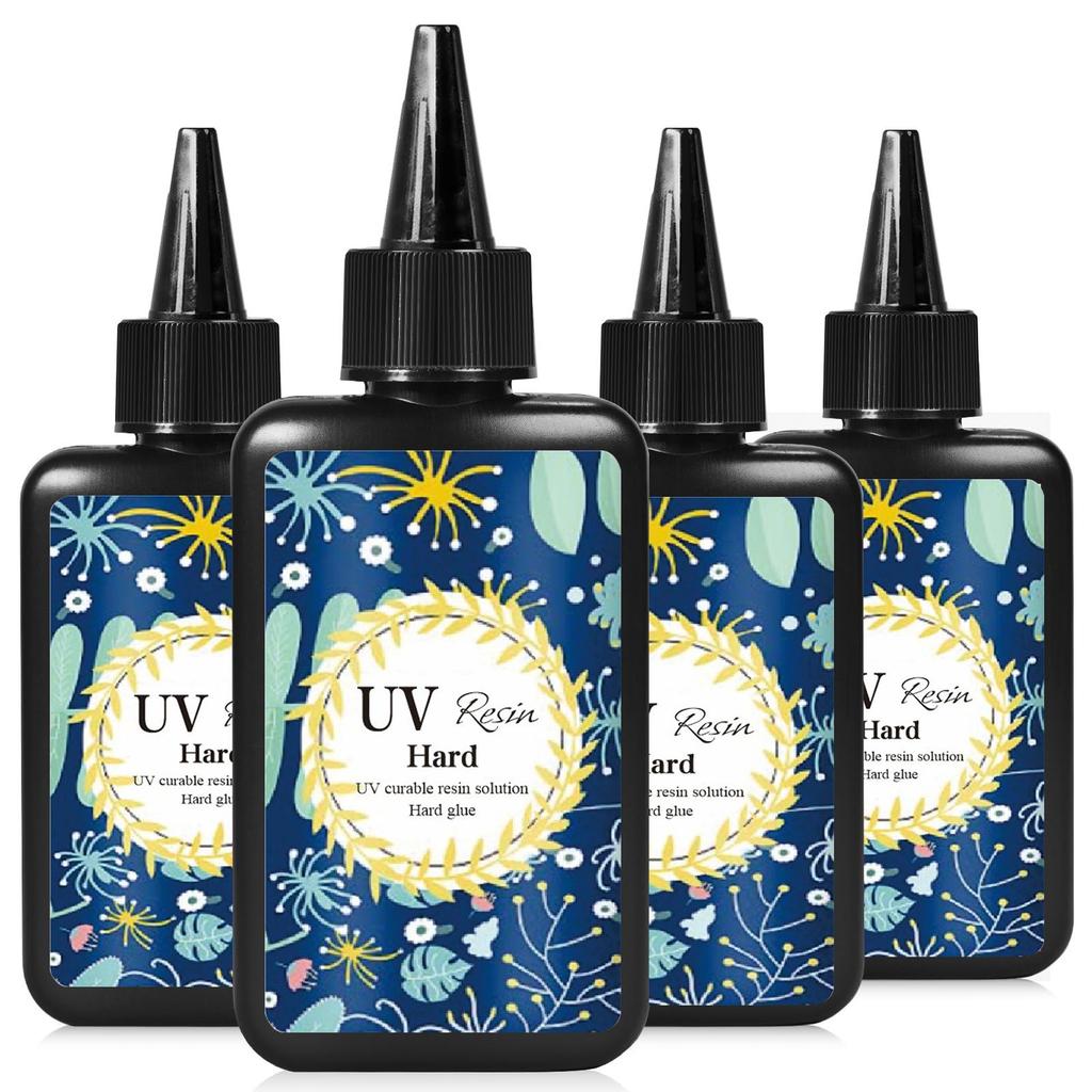 UV Resin Clear, Hard, Upgraded Crystal Clear Epoxy Resin Up Premixed UV Cure Resin For Craft Jewelry Making Resin Craft Casting