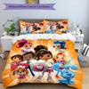 3pcs Nella the Princess Knight Pattern Bedding Set Duvet Cover Set Includes Duvet Cover &pillowcases, Perfect All Season Bedroom Decoration & Gift