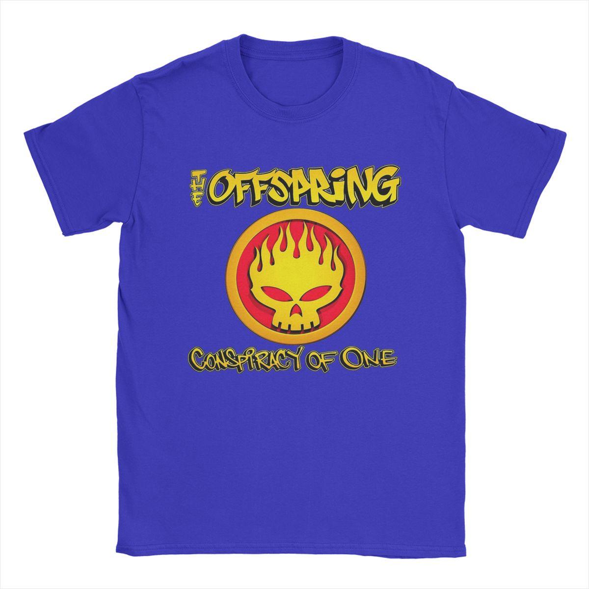 

Мужские футболки The Offspring Novelty Pure Cotton Tee Shirt Short Sleeve T Shirts Crewneck Clothing Printing S синий