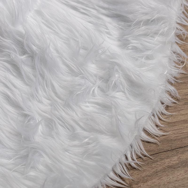 White Plush Christmas Tree Skirt & Floor Mat - 90CM/120CM