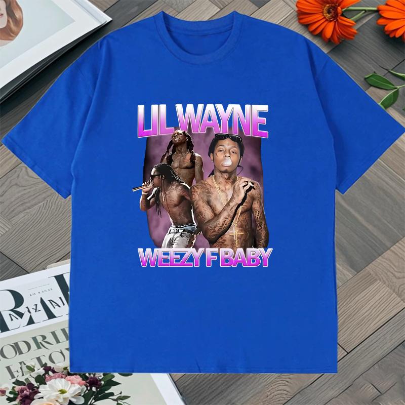 Hot Sale Rapper Lil Wayne Weezy F Baby Graphic T Shirt Print 100 Cotton Unisex Women Short Sleeve Tshirts Gothic Unisex Clothing