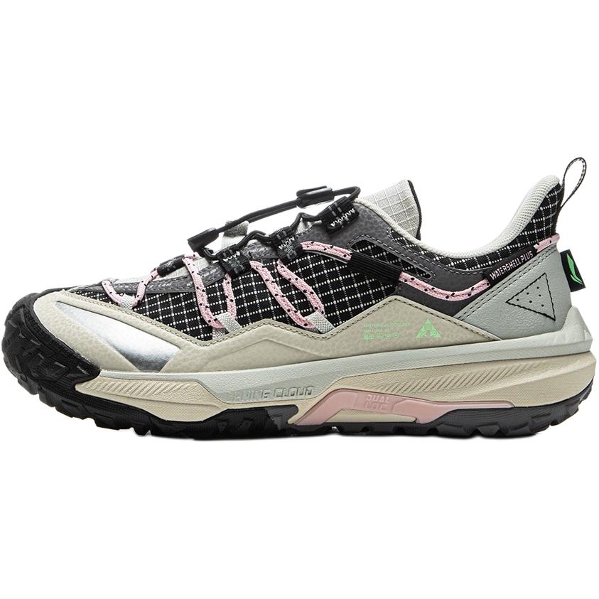 Li Ning Kids Outdoor Comfortable Versatile Shock Absorbing Wear Resistant Low Top Shoes Kids shoes Black Gray YKEV002-2