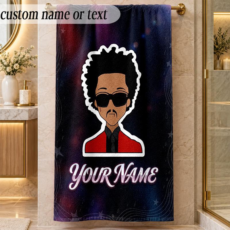 Beach TowelThe Weeknd Custom Name Text Personalized Soft Towel for Beach Pool Indoor Home Decor Gift
