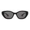 GUCCI Letter Detail Acetate Irregular Sunglasses Women's Black