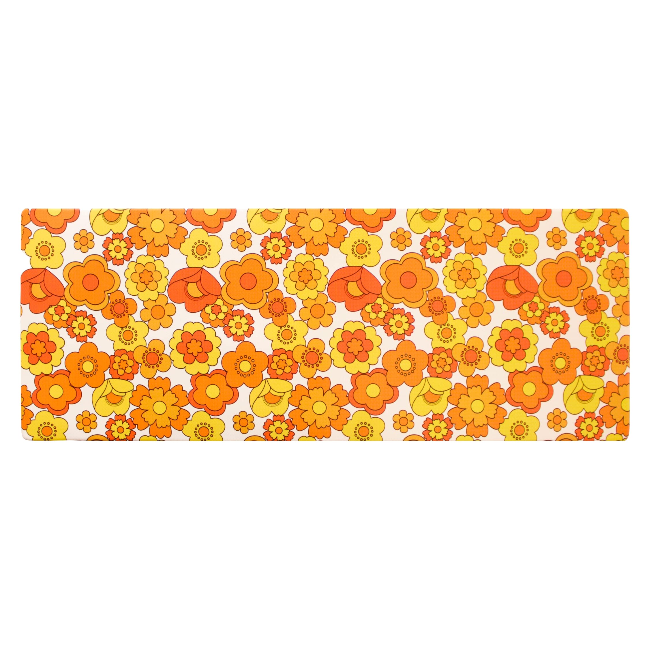 

OKA Luance Kitchen 45cm x Orange Soft PVC No Washing Mat, Approx. 120cm, (Showa Retro, Wipeable, Vinyl, Required) оранжевый