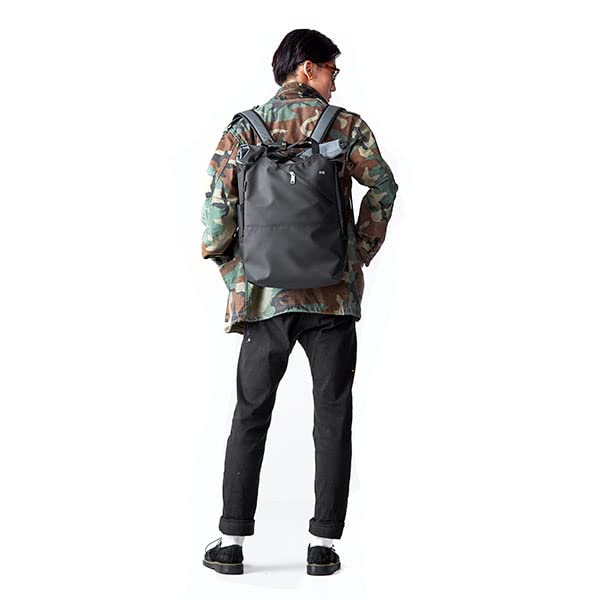 CIE VARIOUS ROLLTOP SAND Backpack, Lightweight, Waterproof, Made in Japan