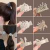 Pearl Inlaid With Rhinestone Trending Hair Clip Women Temperamental Claw Clip Ponytail Hair Styling Accessories