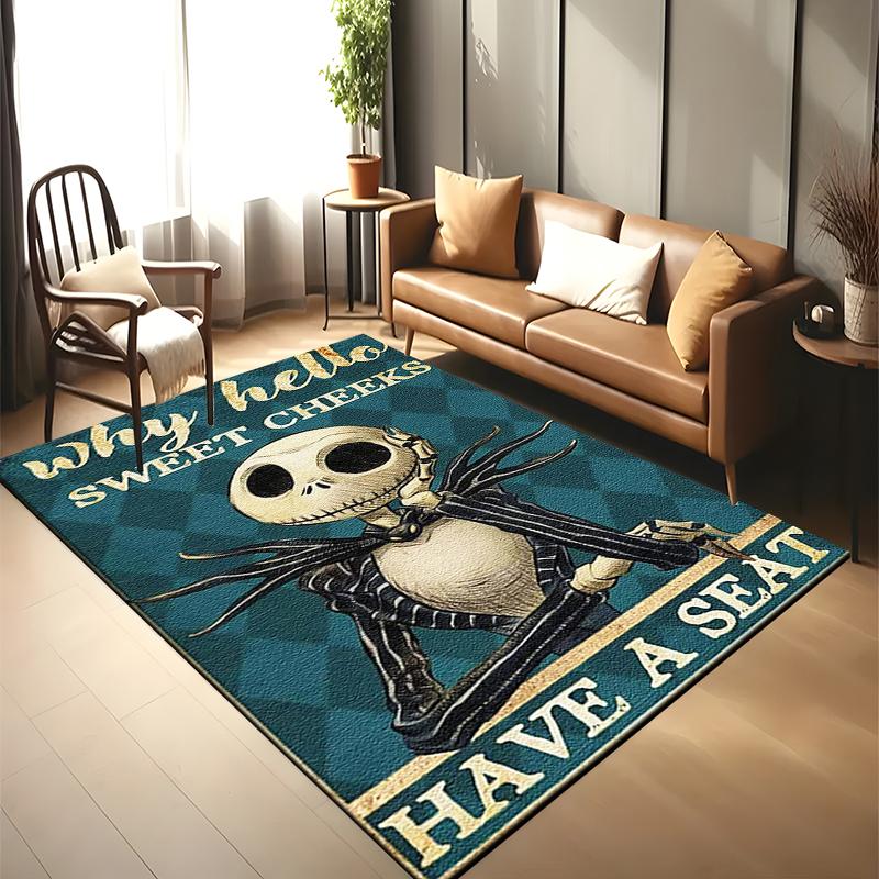 2026 Nuovo Cartone Animato di Natale The Nightmare Before Tappeto Regalo per Camera da Letto Soggiorno Casa Decorazione Divano, Decorazione per Bambini Tappetino per Pavimento