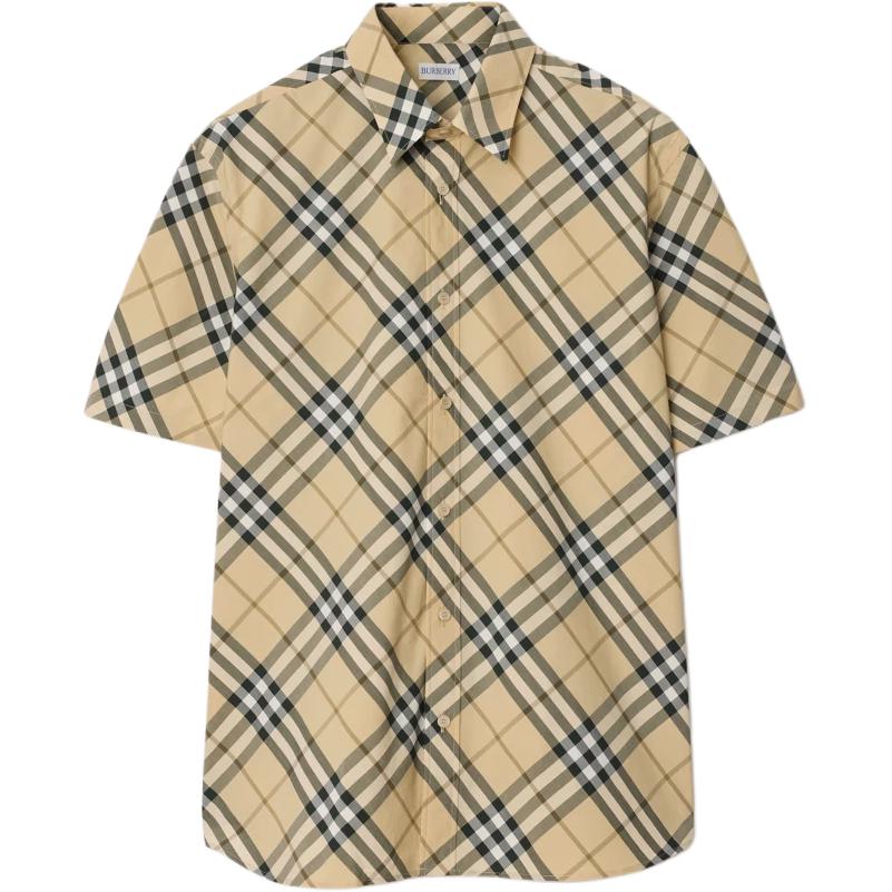 Burberry Shirts Men's Khaki Lapel Moderate 81006821