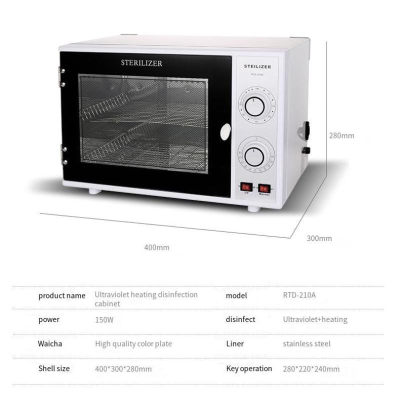 Small Hair Salon Tool Sterilizer Multifunction Ultraviolet Heating Disinfection Cabinet Beauty Salon Wet Towels Heating Cabinet