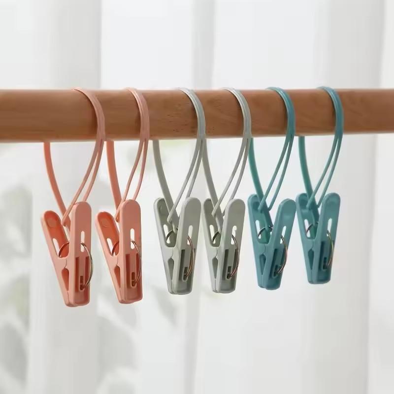 12PCS Bathroom Towel Clips Braided Multipurpose Cloth Hanger Bathroom Cotton Loop Towel Clip Metal Clamp Kitchen Home Storage