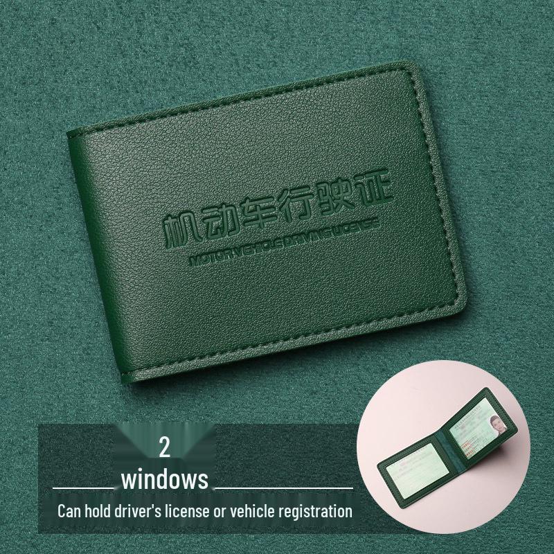 Men's Leather Dual Card Holder & Driving License Sleeve