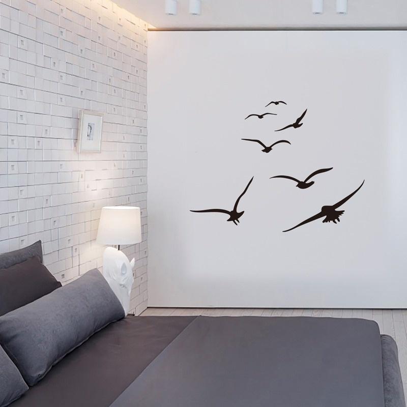 Een zwerm zeevogels muurstickers woonkamer slaapkamer thuis achtergrond diy decoratie muurschilderingen stickers gesneden stickers