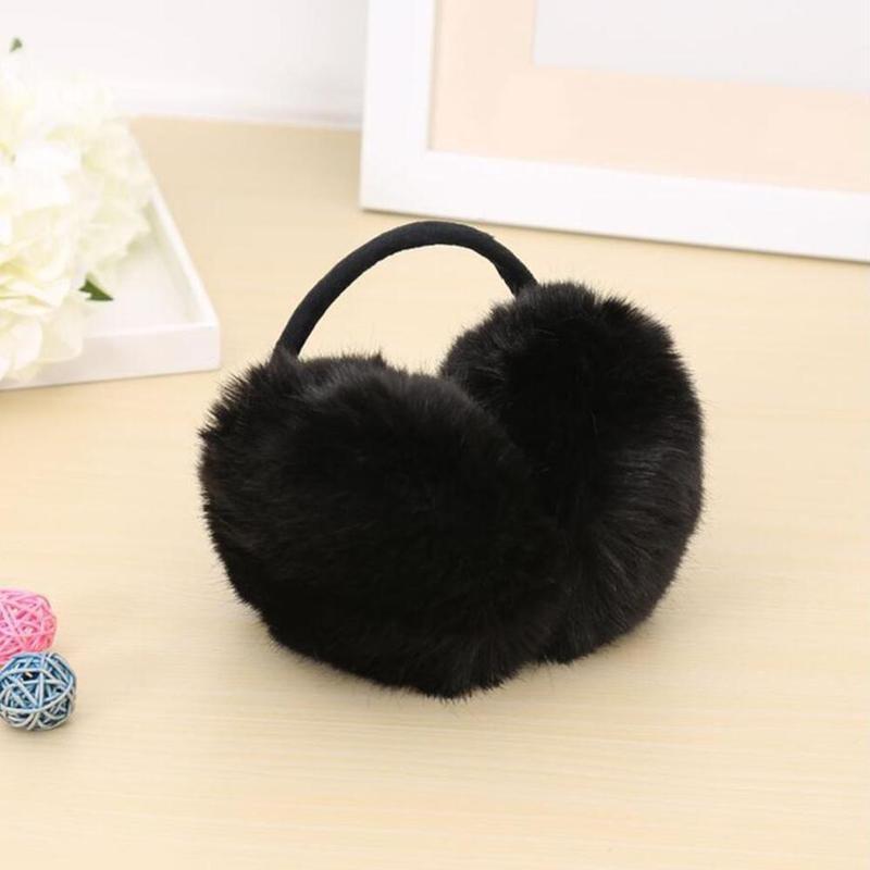 Ladies Men Winter Black Soft Plush Earmuff Wrap Band Warmer Grip Earlap Ladies Men Winter Black Soft Plush Earmuff Wrap Band Warmer Grip Earlap