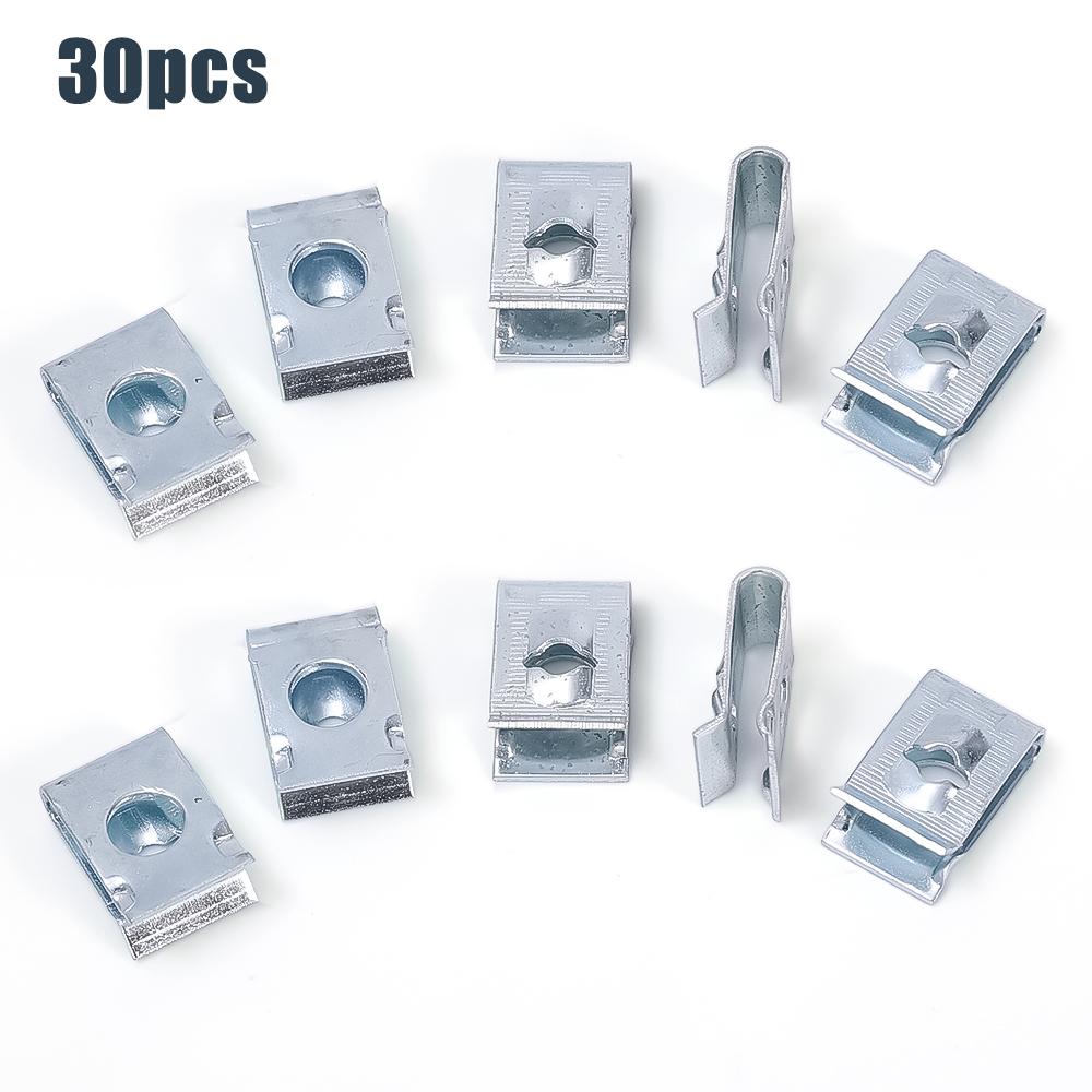 10–50 Stück Auto-Rostschutz-Clips, Schraubschnalle, Eisenblech, Auto, selbstschneidende Schraube, U-Typ-Clips für M4-M5-Schrauben