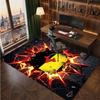 Watford Football Print Crystal Velvet Rug, Comfortable Water Absorbent Non Slip Indoor Floor Carpet