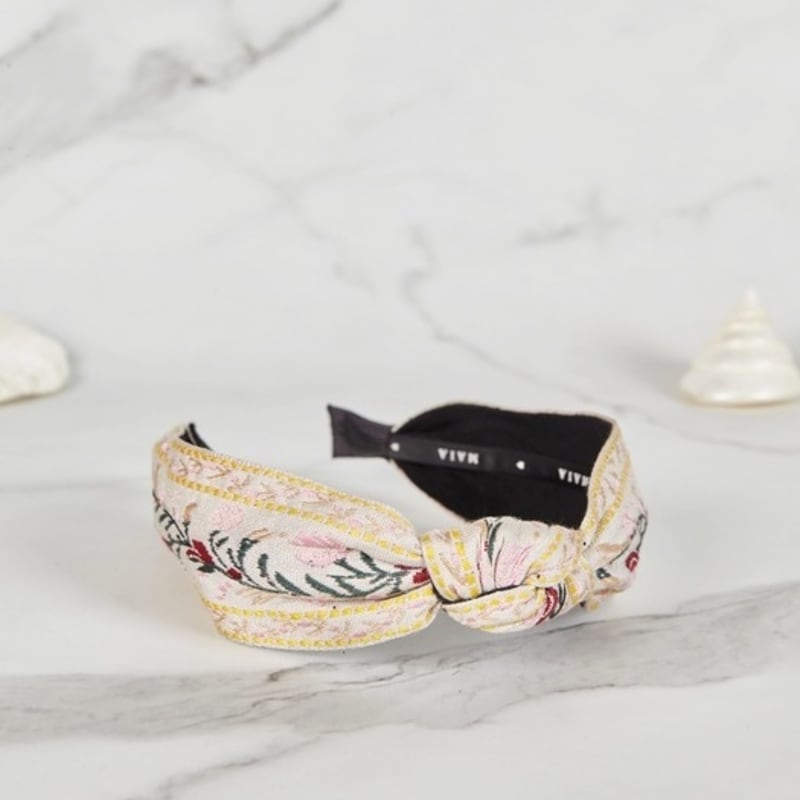 MAIA Royal Jacquard Hairband - Ivory
