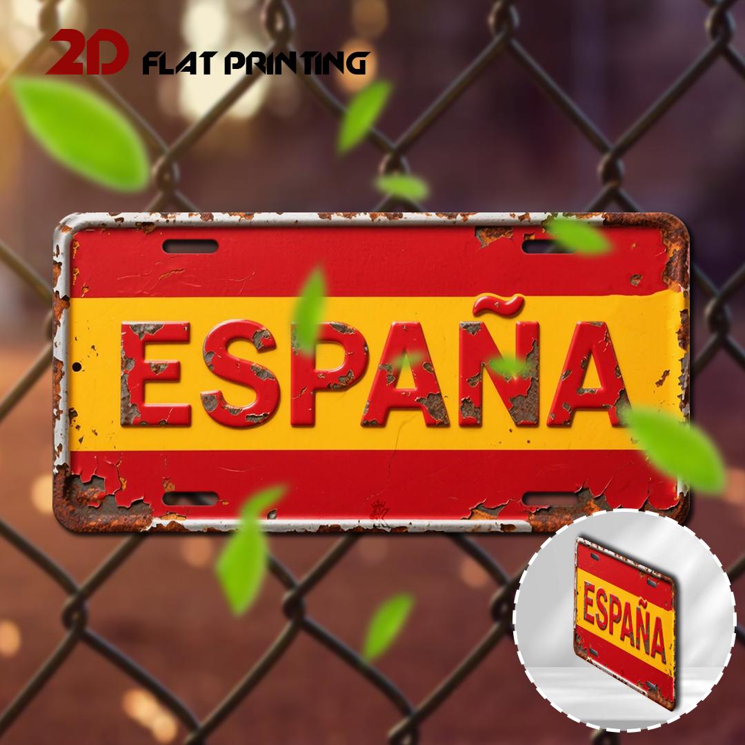 

D Flat D Flat Print pc Spanish ESPANA Theme Vintage Metal Decorative Sign Decorative Plaque and Sign (cmcm) V 15x30cm(5.9x7.8inch)