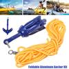 Universal Folding Anchor Kayak Canoe Boat Marine Anchor Aluminum Lightweight Small Watercraft Anchor Accessories