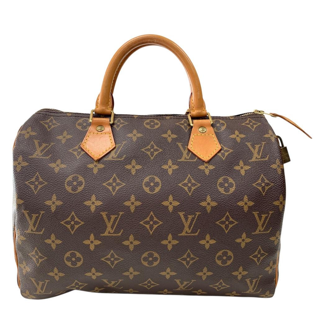 Used Louis Vuitton Monogram Speedy 30 M41526 Boston Bag Authentic 1223