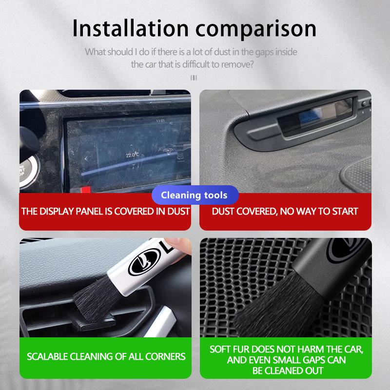 Car Air Vent Cleaning Soft Brush Crevice Dusting Clean Tool For Lada Niva Vesta Granta Riva Samara Priora 4x4 Urban F5