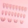 24 Pieces Almond Nail Long Glitter Pearl Phnom Penh French Nail Art Sweet Style  Fashion Mixed Batch Wearing Nail