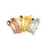12Pcs/set Vintage 1:12 Dollhouse Miniatures Tableware Mini Cutlery Knife Fork Spoon Childrens Toy For Doll House Decor
