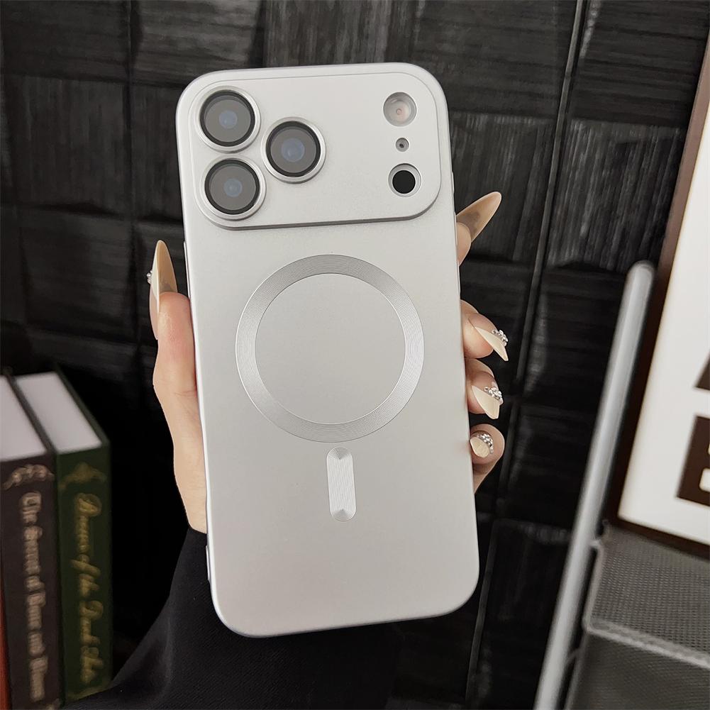 For Magsafe Magnetic Wireless Charge Case For iPhone 17 16 15 14 13 12 11 Pro Max 17Air 16e Silicone Glass Lens Protection Cover