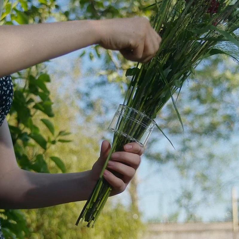 Clear Flower Arrangement Holder Spiral Ikebana Stem Holder Sturdy Floral Art Accessory Table Centerpiece for Party Wedding