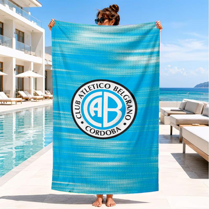 Atletico Belgrano Crest Beach Towel, Quick-drying, Easy to Care for, Suitable for Both Fitness and Beach Vacations,Sports Essential