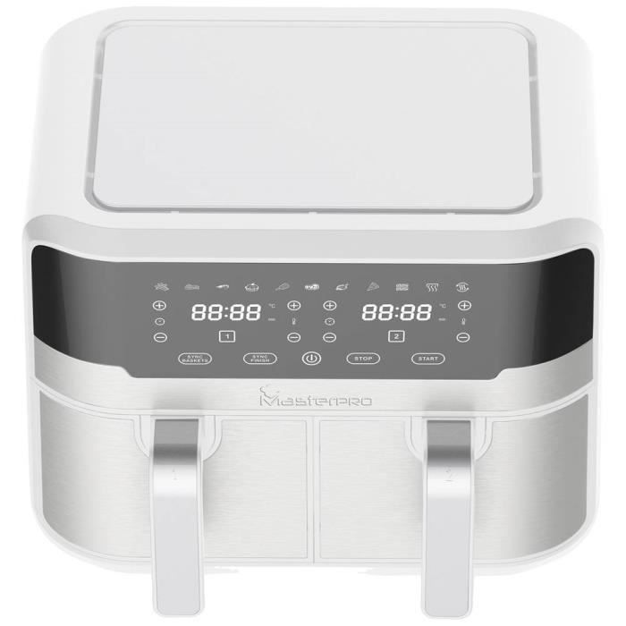 Friteuse À Air Chaud - MasterPRO - Rocket Duo 900 - 2400 W - 9L - Revêtement Anti-adhésif