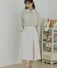 Mallen Button Skirt (Natural)