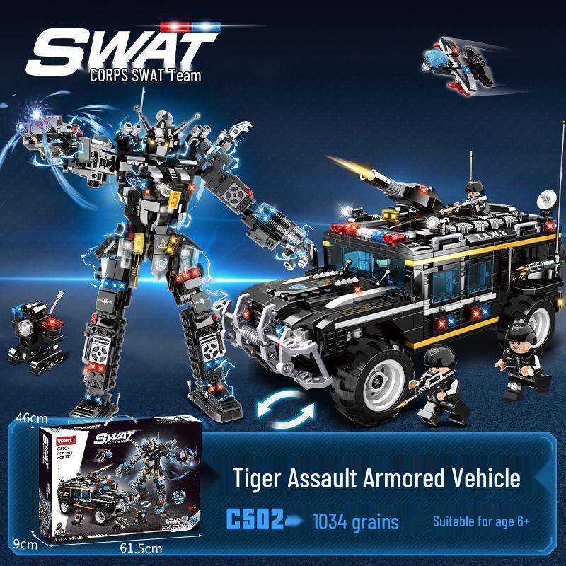 Woma Building Blocks C5024 SWAT Team Helicopter Model Set