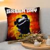 Cushion Cover  Linen  SkinFriendly Soft Decorative Case for Sofa Home Decor GGreen DDay Band Album Pillow cover