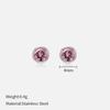 Simple Crystal Stud Earrings Fashion Women December Birthstone Colorful Diamond Earrings for Girls Gift