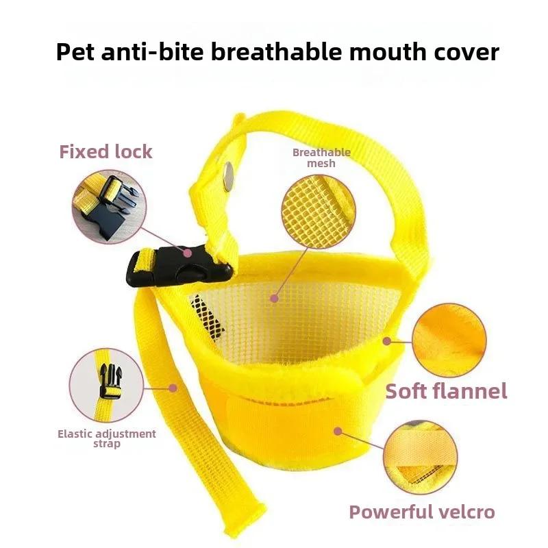 Anti Barking Dog Muzzle for Dogs Adjustable Mesh Breathable Pet Mouth Cover Muzzle for Small Medium Dog Anti-biting Pet Supplies