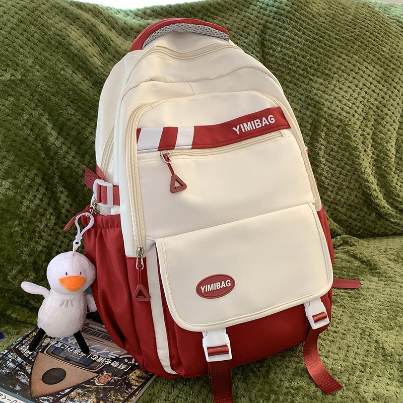 Children's Elementary School Students Junior High School Students High School Students Girls Boys Contrasting Color Large Capacity Backpack