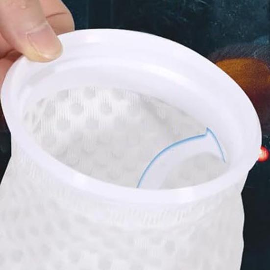 6/12 stk 4 tommer 150 mikron filtersokker gjenbrukbare 3D bikubedesign akvariefilterposer for ferskvann saltvannsakvarium dam sumper overløp