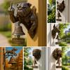 Dog Welcome Bell Doberman Bulldog Door Bell with Welcome Sign Retro Shopkeepers Bell for Home Front Door Entrance Porch