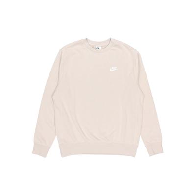 Nike Sportswear Club French Terry Embroidered Logo Crewneck Sweatshirt Men Sweatshirt Milk-White BV2667-236