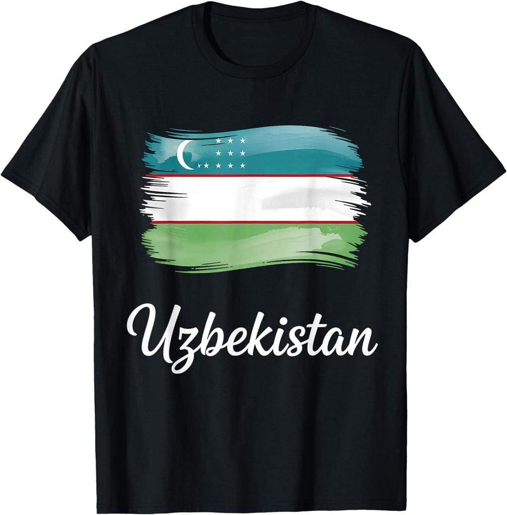 Uzbekistan Roots Uzbek Flag T-Shirt