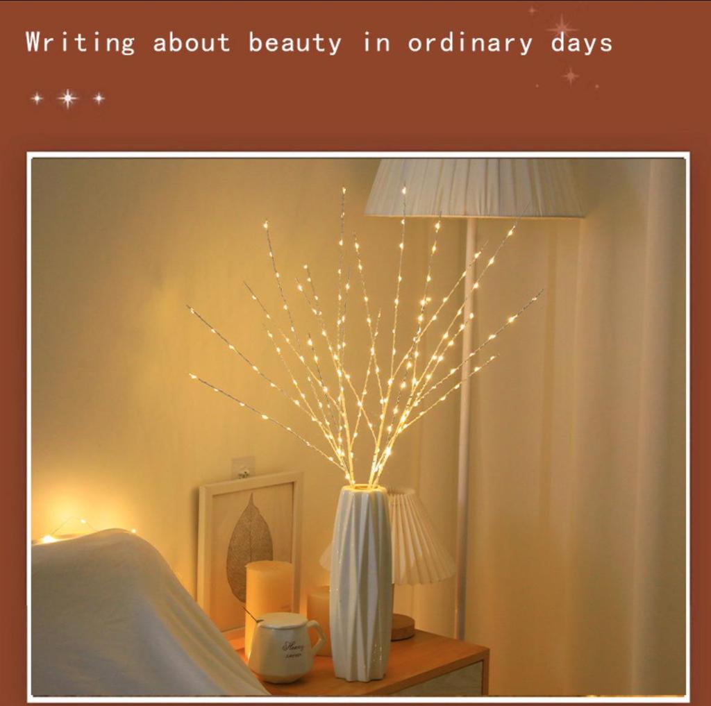 Simulated Tree Branch LED Lights for Festive Room Decor