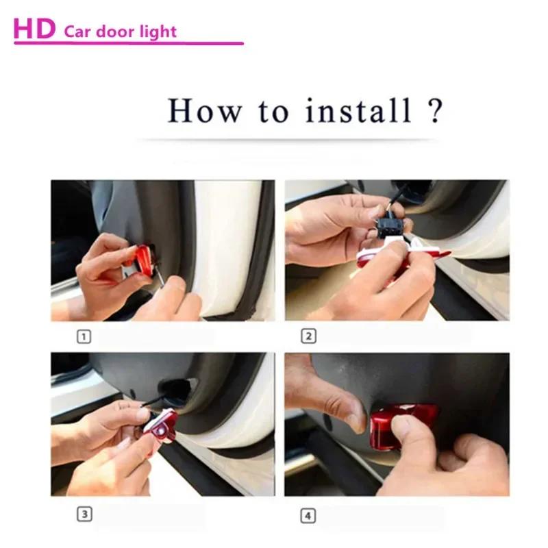 2 Stück LED-Emblem Autotürlicht Luces Projektorlampen Zubehör für SEAT MK1 2005 2006 FR Alhambra Leon