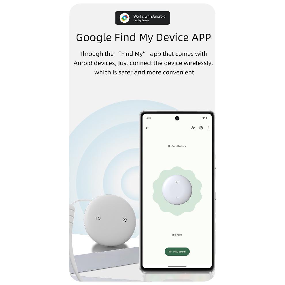 1-4Pcs GPS Tracker Android Finder Compatible with Google Find Hub (Android Only) Key Wallet Finder Anti-Lost Tag